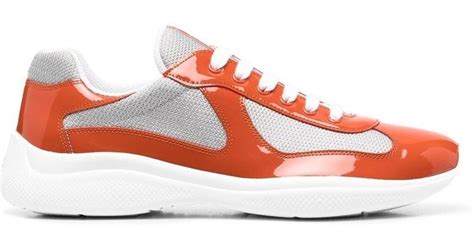 prada orange chunky trainers|prada lace up sneakers.